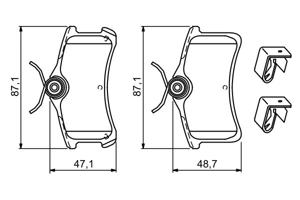 Brake Pad Set, disc brake - 0 986 494 274 BOSCH