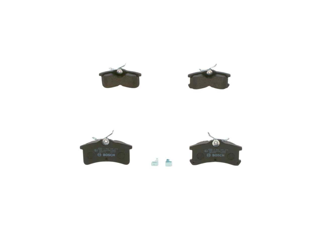 Комплект тормозных колодок, дисковый тормоз - 0 986 494 274 BOSCH