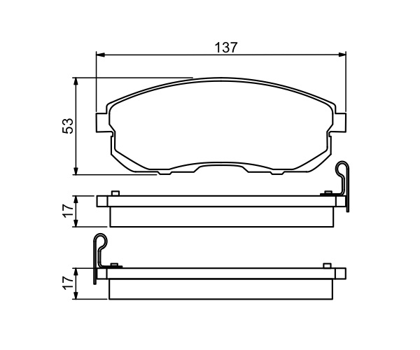 Brake Pad Set, disc brake - 0 986 494 277 BOSCH