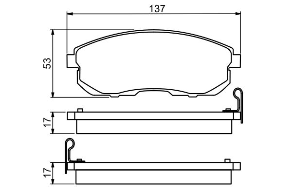 Brake Pad Set, disc brake - 0 986 494 277 BOSCH