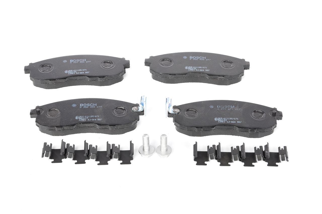 Brake Pad Set, disc brake - 0 986 494 277 BOSCH