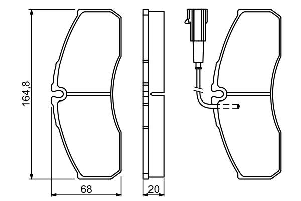 Brake Pad Set, disc brake - 0 986 494 278 BOSCH