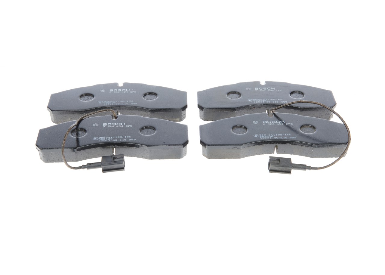 Brake Pad Set, disc brake - 0 986 494 278 BOSCH