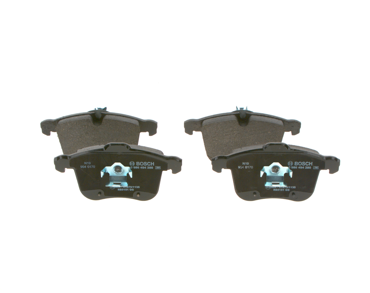 Brake Pad Set, disc brake - 0 986 494 280 BOSCH