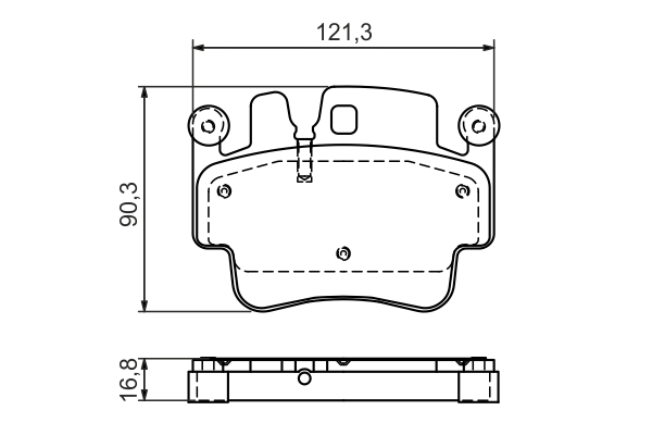 Brake Pad Set, disc brake - 0 986 494 281 BOSCH