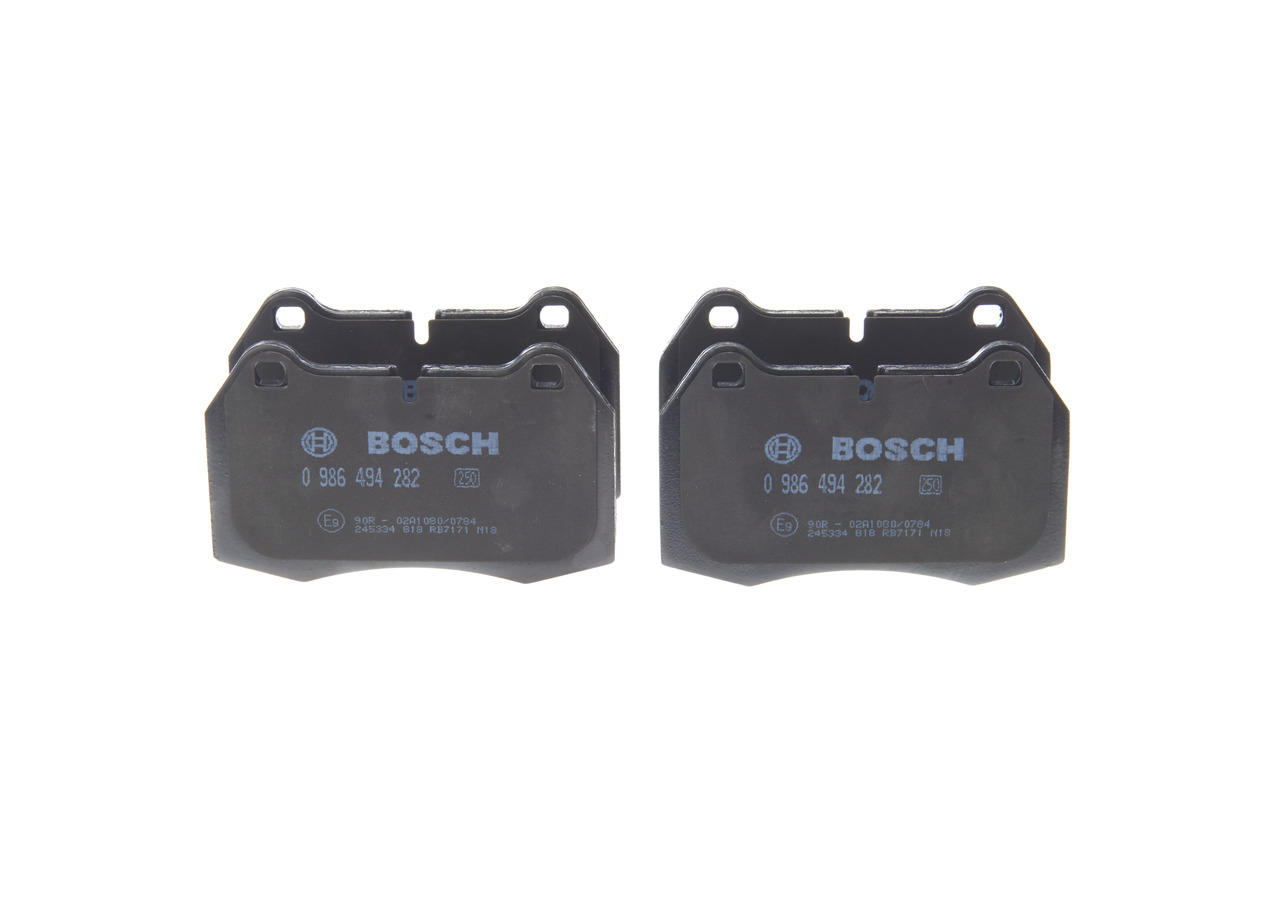 Комплект тормозных колодок, дисковый тормоз - 0 986 494 282 BOSCH
