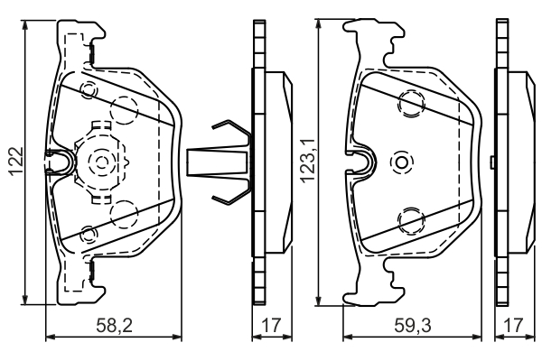 Brake Pad Set, disc brake - 0 986 494 286 BOSCH