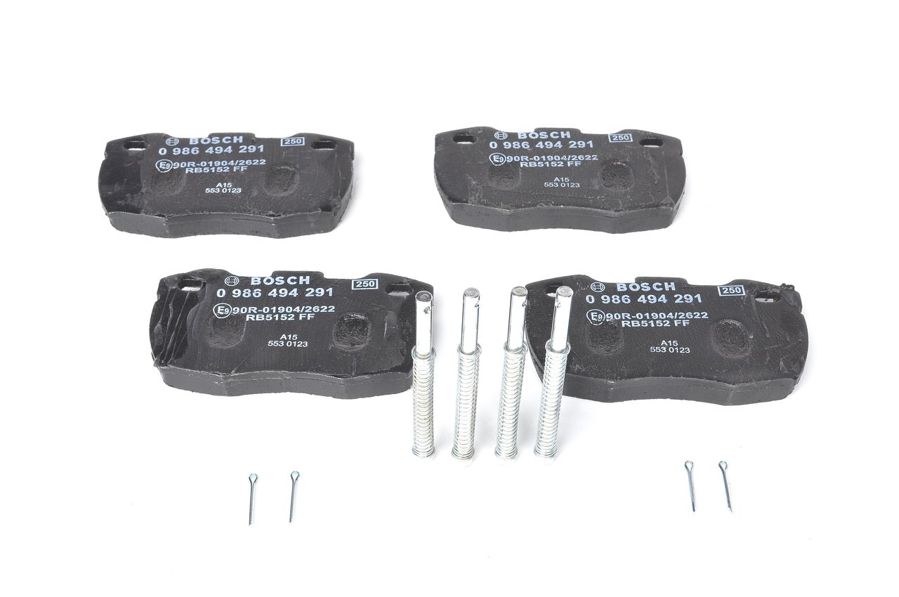 Brake Pad Set, disc brake - 0 986 494 291 BOSCH