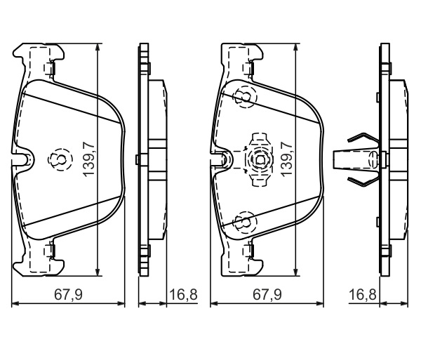 Brake Pad Set, disc brake - 0 986 494 294 BOSCH