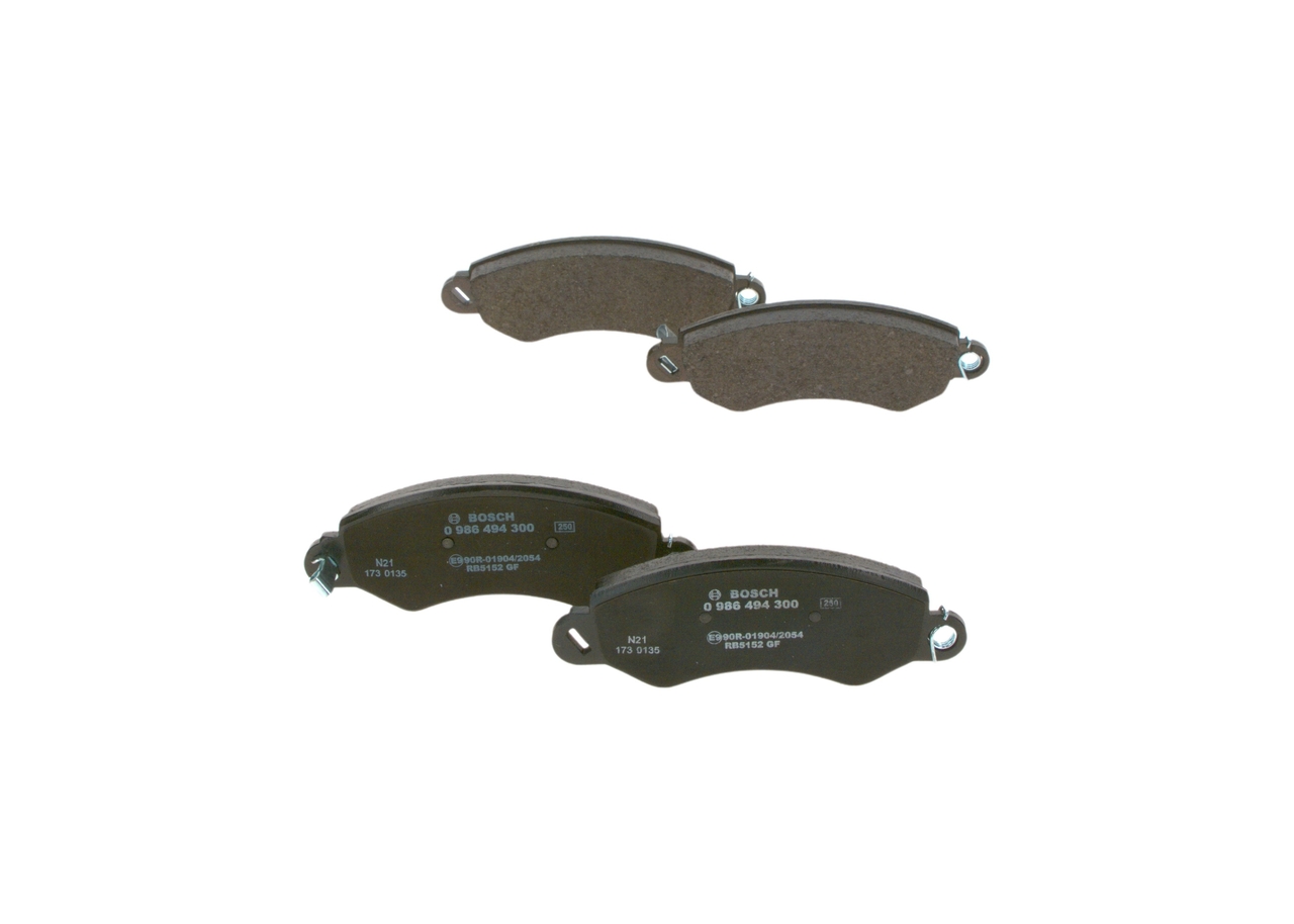 Brake Pad Set, disc brake - 0 986 494 300 BOSCH