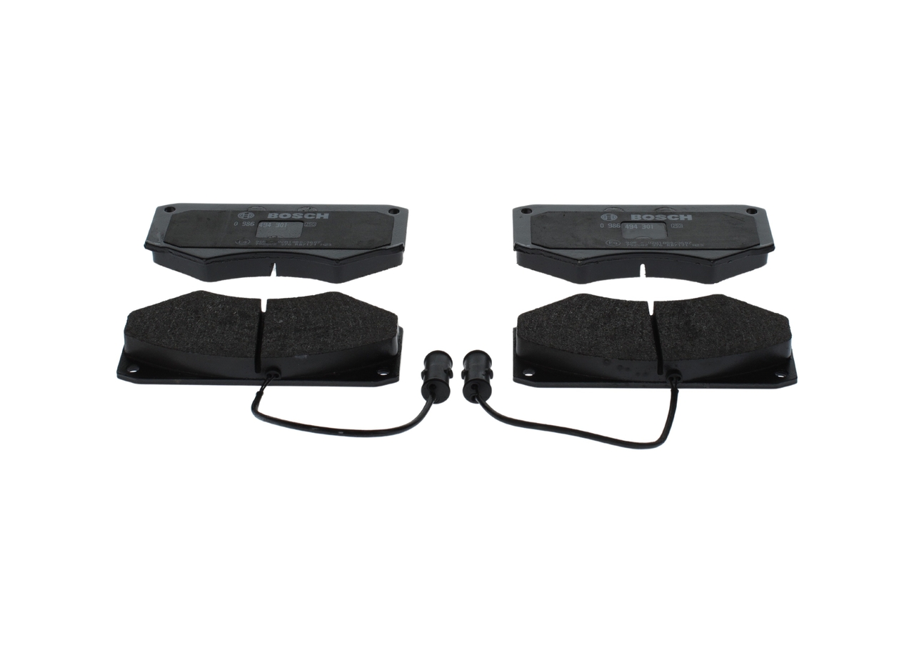 Brake Pad Set, disc brake - 0 986 494 301 BOSCH