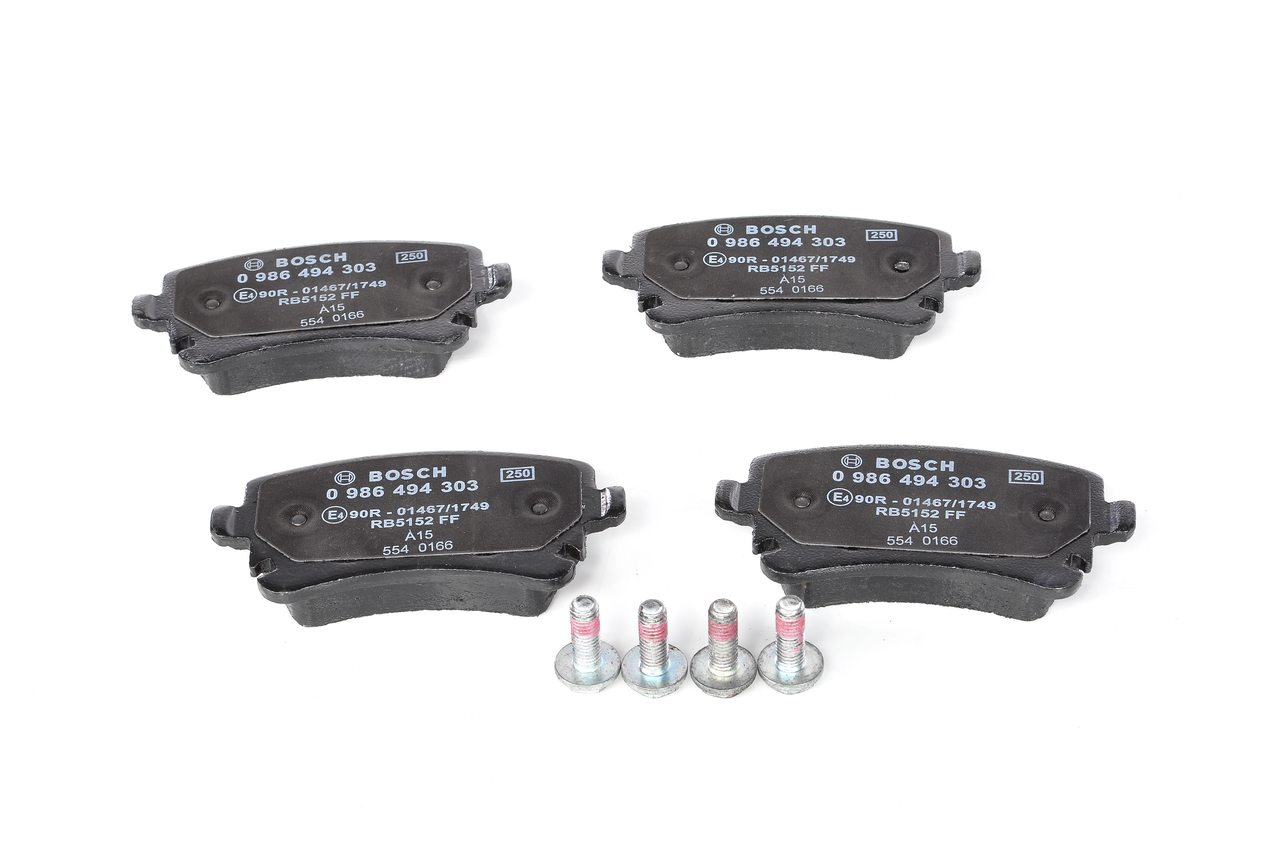 Brake Pad Set, disc brake - 0 986 494 303 BOSCH