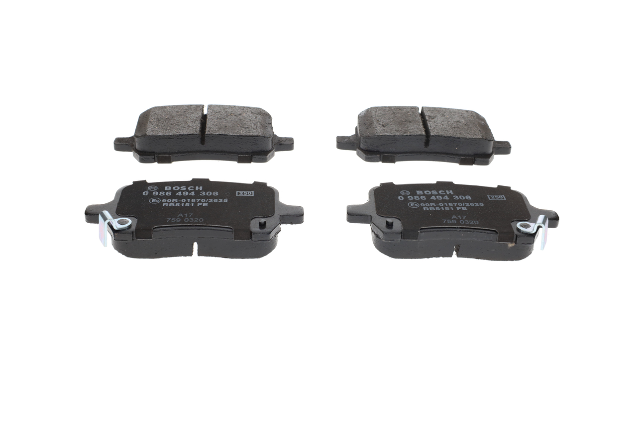 Brake Pad Set, disc brake - 0 986 494 306 BOSCH