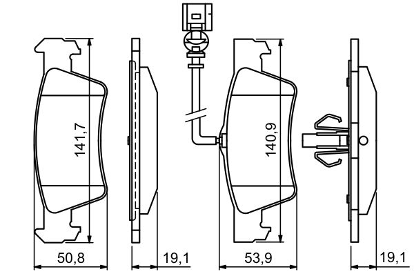 Brake Pad Set, disc brake - 0 986 494 309 BOSCH