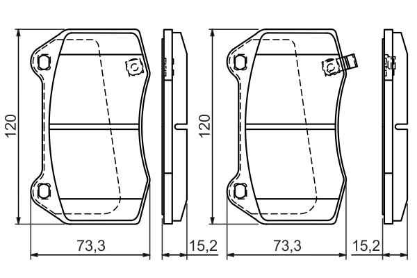 Brake Pad Set, disc brake - 0 986 494 310 BOSCH