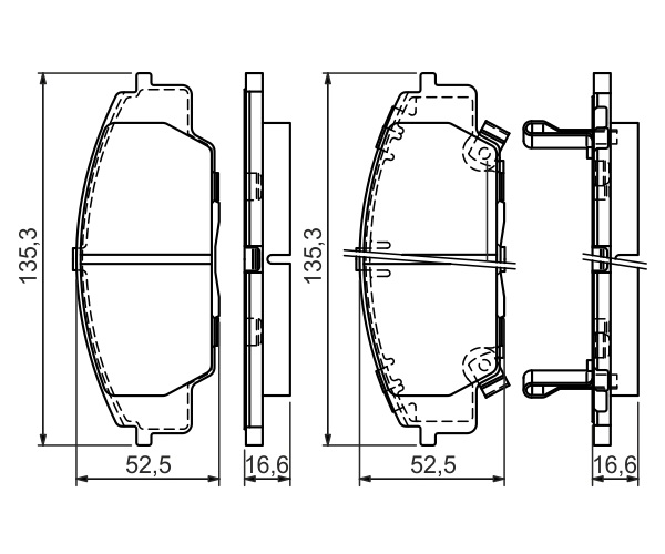Brake Pad Set, disc brake - 0 986 494 311 BOSCH