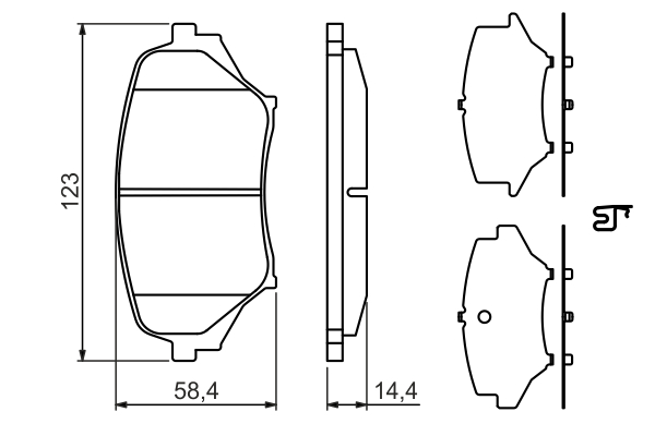 Brake Pad Set, disc brake - 0 986 494 322 BOSCH