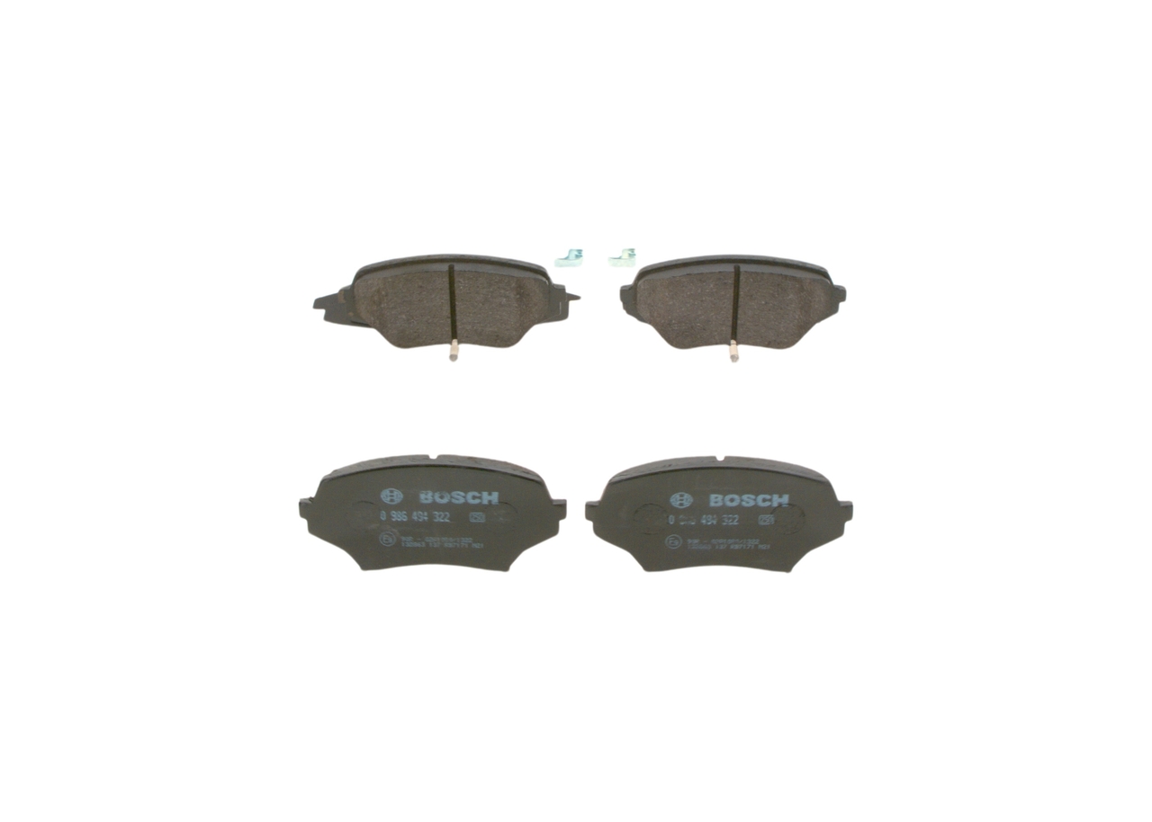 Brake Pad Set, disc brake - 0 986 494 322 BOSCH