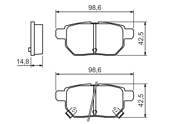 Brake Pad Set, disc brake - 0 986 494 328 BOSCH