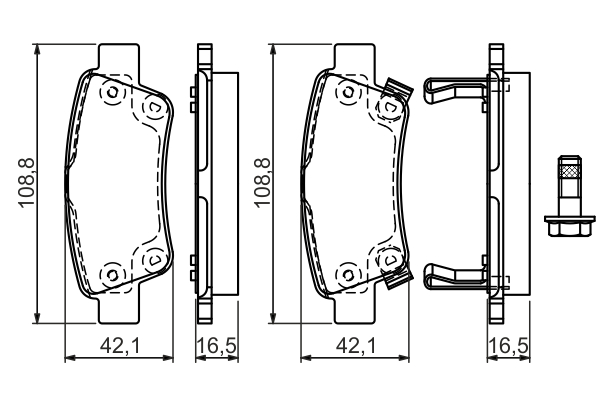 Brake Pad Set, disc brake - 0 986 494 329 BOSCH