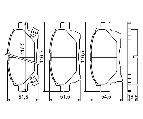 Brake Pad Set, disc brake - 0 986 494 333 BOSCH