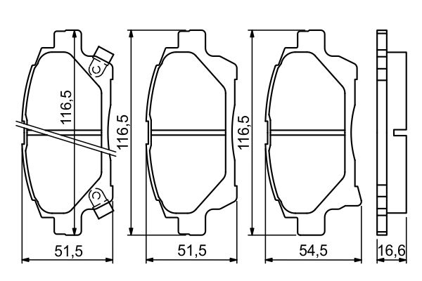 Brake Pad Set, disc brake - 0 986 494 333 BOSCH