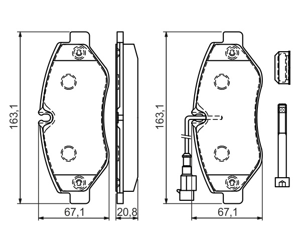 Brake Pad Set, disc brake - 0 986 494 334 BOSCH
