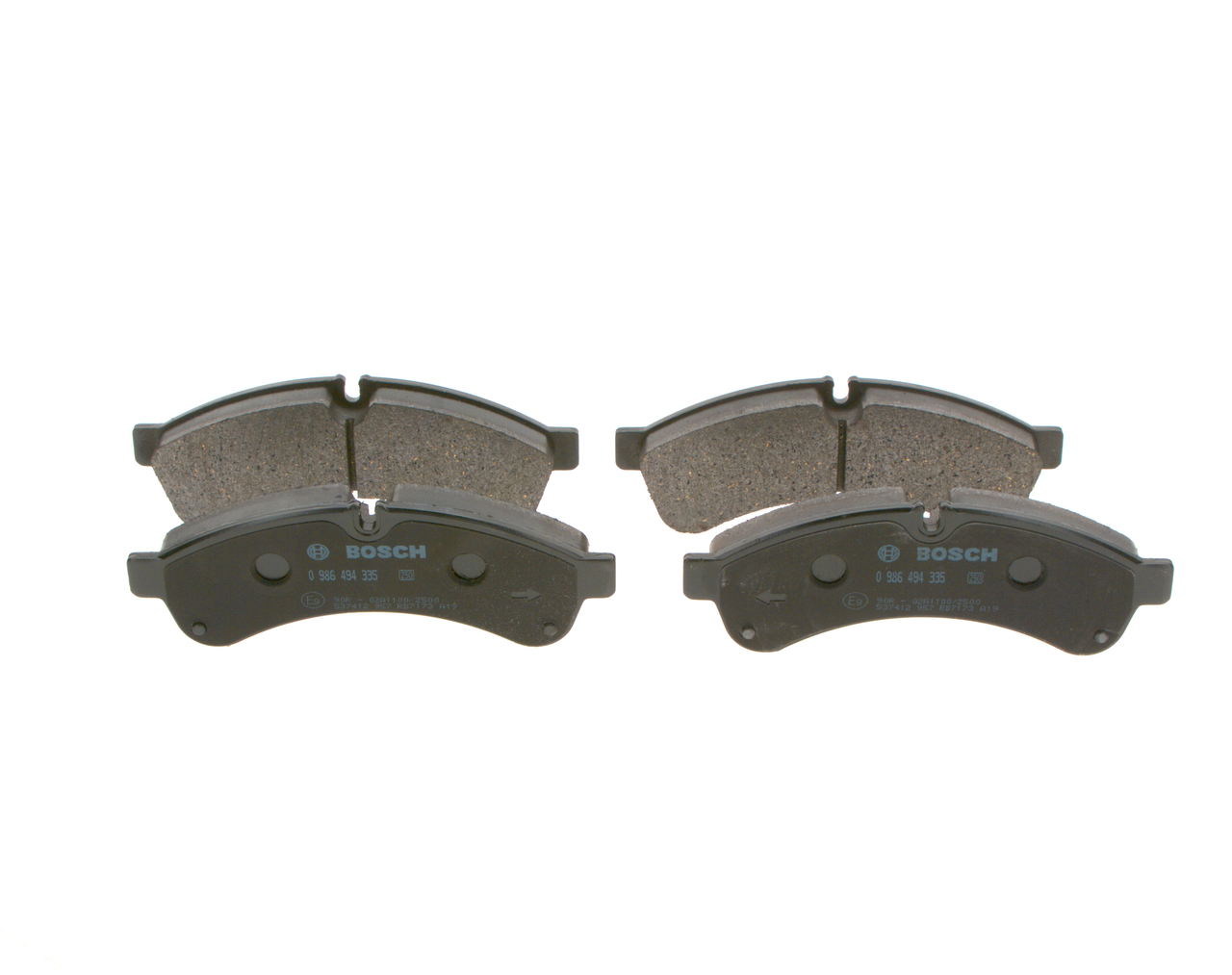 Brake Pad Set, disc brake - 0 986 494 335 BOSCH
