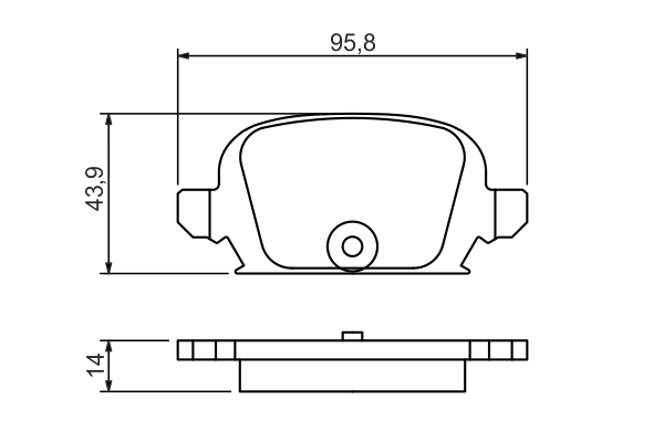 Brake Pad Set, disc brake - 0 986 494 340 BOSCH