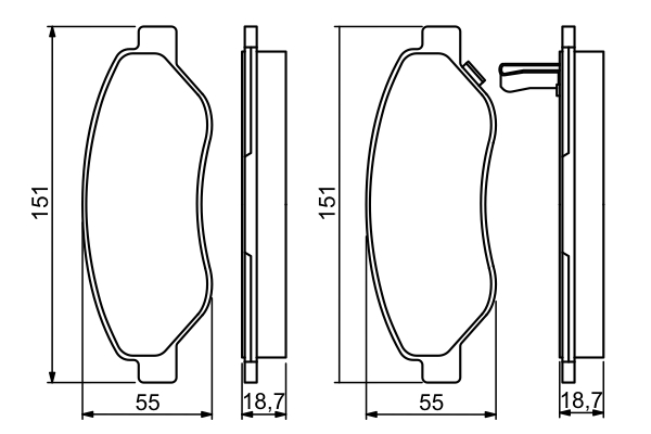 Brake Pad Set, disc brake - 0 986 494 345 BOSCH