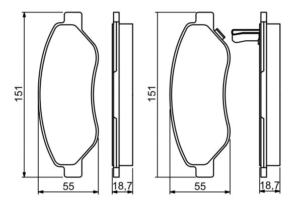 Brake Pad Set, disc brake - 0 986 494 345 BOSCH