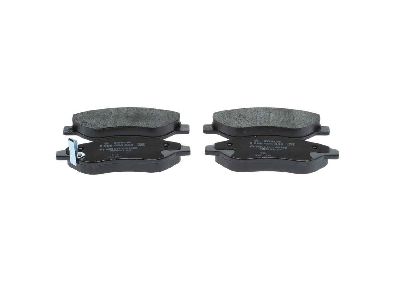 Kit pastiglie freno, Freno a disco - 0 986 494 345 BOSCH