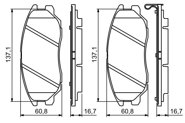 Brake Pad Set, disc brake - 0 986 494 347 BOSCH