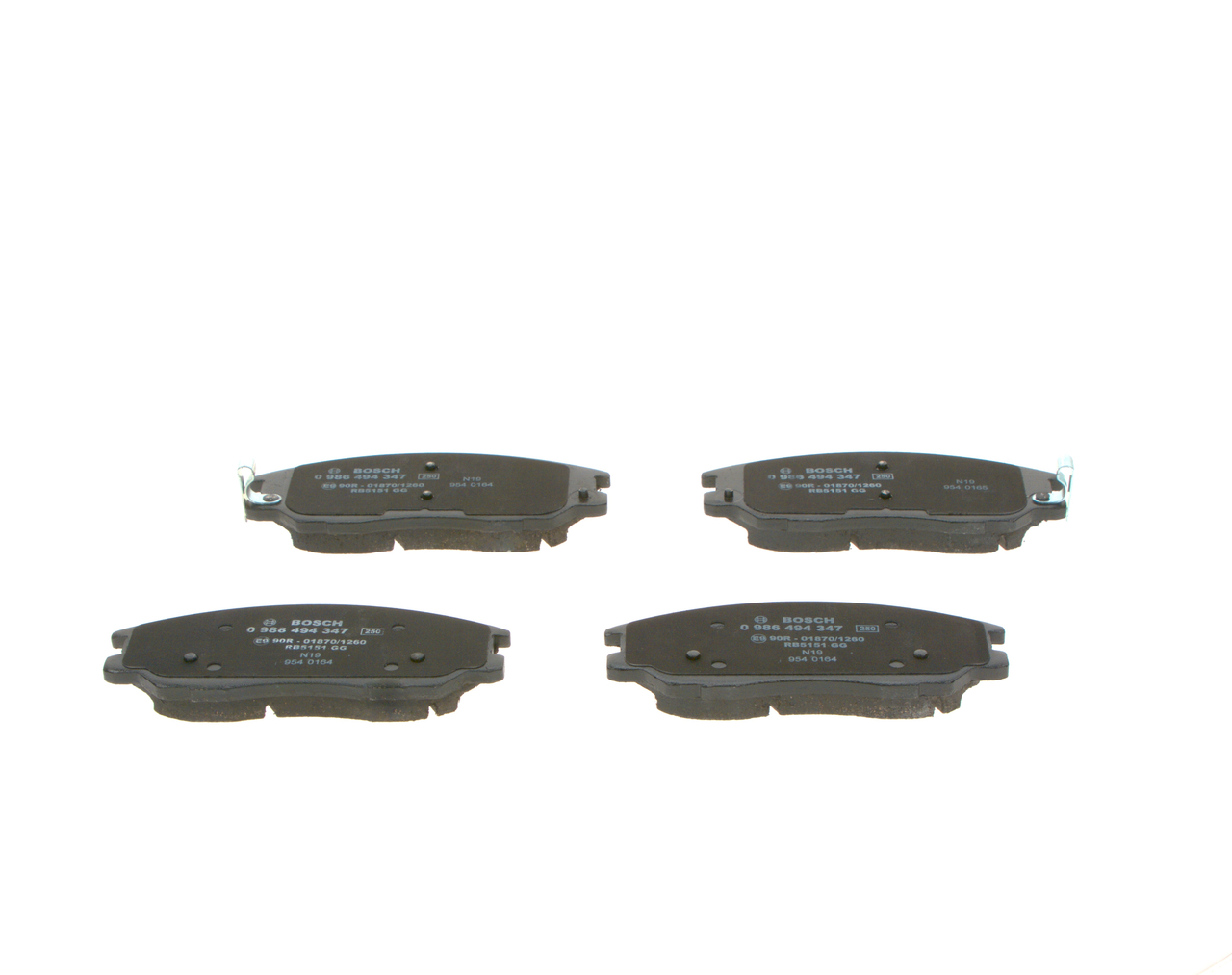 Brake Pad Set, disc brake - 0 986 494 347 BOSCH