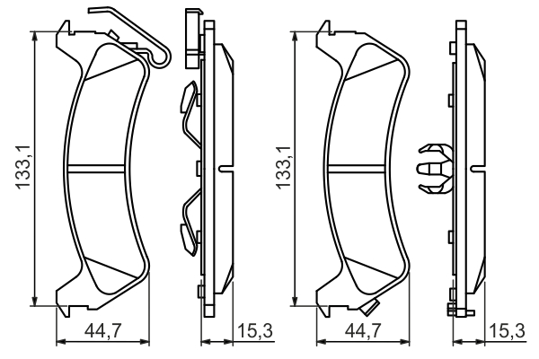 Brake Pad Set, disc brake - 0 986 494 348 BOSCH