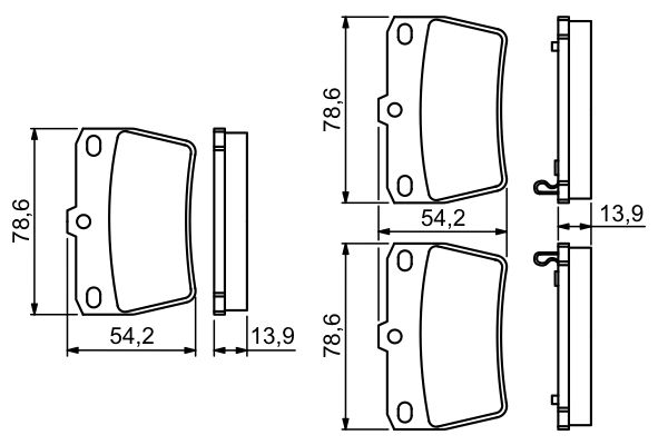Brake Pad Set, disc brake - 0 986 494 350 BOSCH