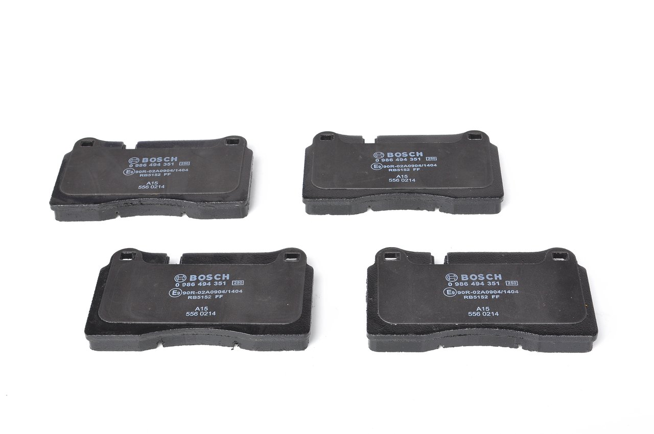 Brake Pad Set, disc brake - 0 986 494 351 BOSCH