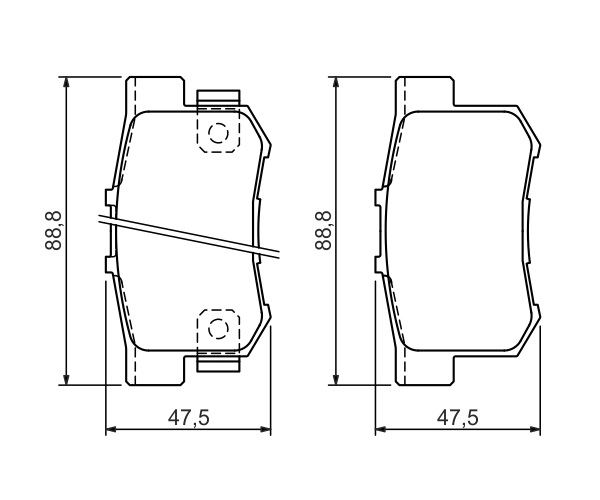 Brake Pad Set, disc brake - 0 986 494 358 BOSCH