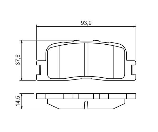 Brake Pad Set, disc brake - 0 986 494 359 BOSCH