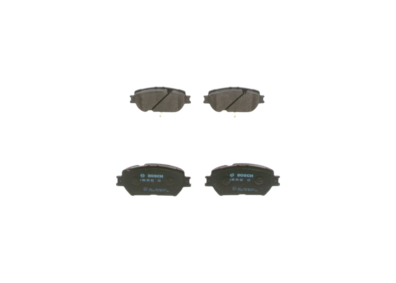 Kit pastiglie freno, Freno a disco - 0 986 494 363 BOSCH