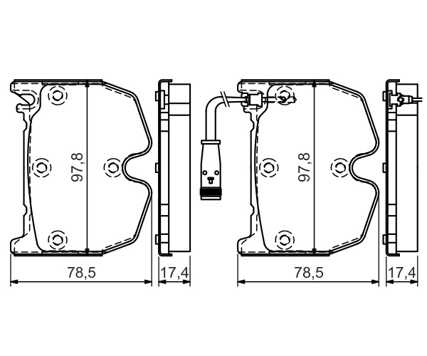 Brake Pad Set, disc brake - 0 986 494 364 BOSCH