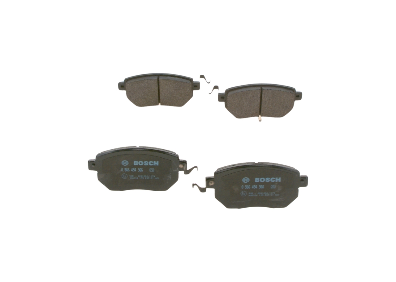 Brake Pad Set, disc brake - 0 986 494 366 BOSCH