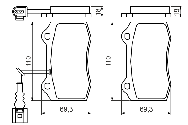 Brake Pad Set, disc brake - 0 986 494 367 BOSCH