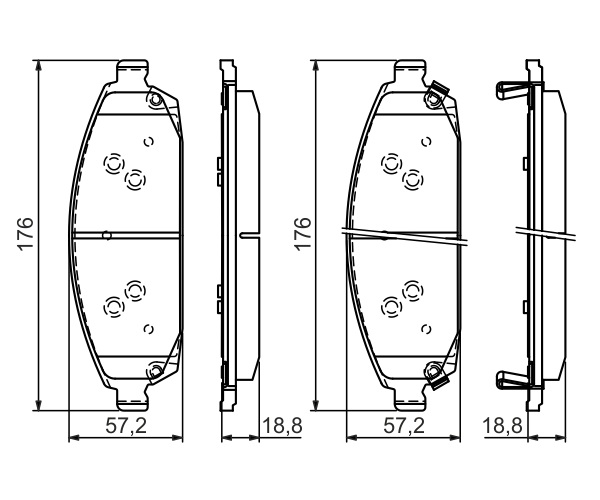 Brake Pad Set, disc brake - 0 986 494 370 BOSCH