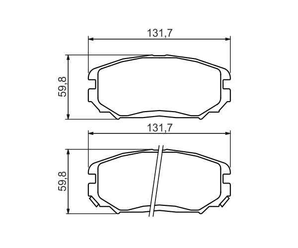 Brake Pad Set, disc brake - 0 986 494 374 BOSCH