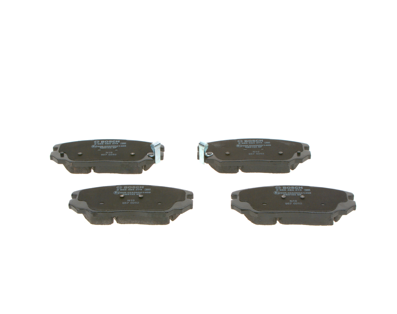 Brake Pad Set, disc brake - 0 986 494 374 BOSCH