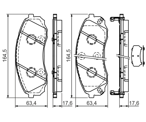 Комплект тормозных колодок, дисковый тормоз - 0 986 494 377 BOSCH