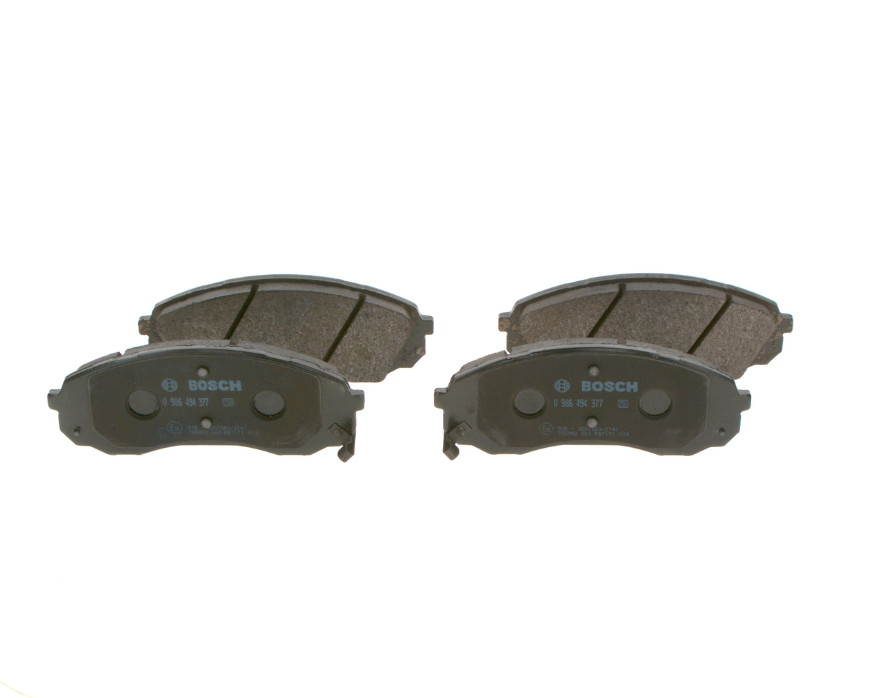 Комплект тормозных колодок, дисковый тормоз - 0 986 494 377 BOSCH