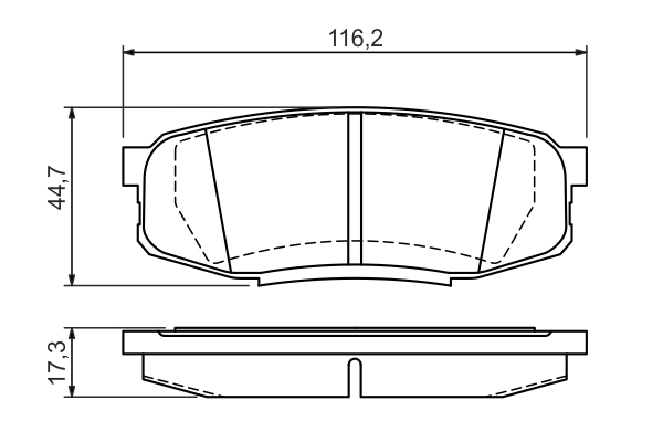 Brake Pad Set, disc brake - 0 986 494 380 BOSCH