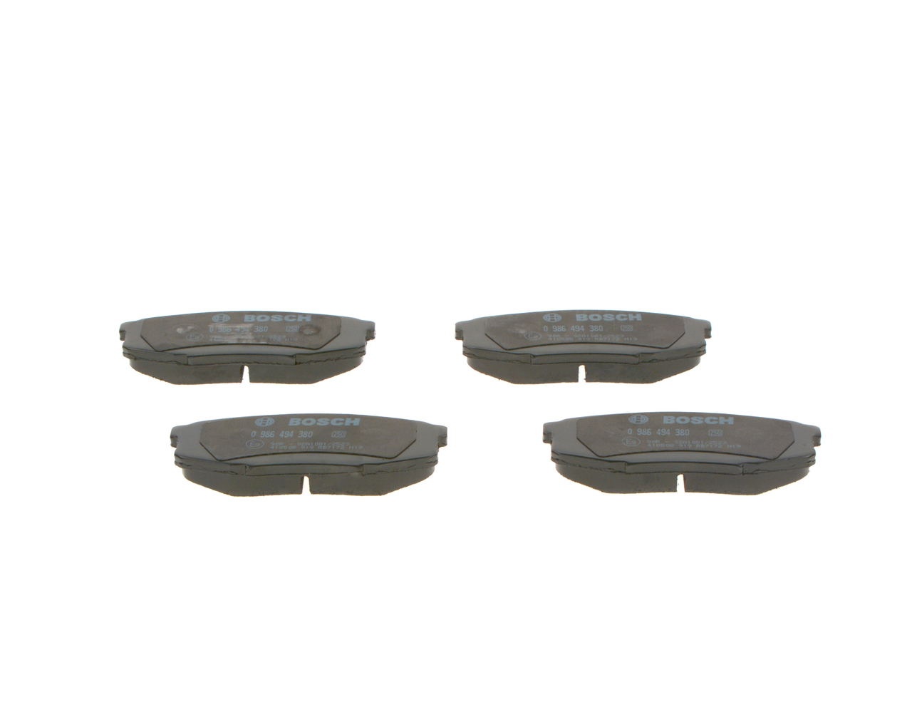 Brake Pad Set, disc brake - 0 986 494 380 BOSCH